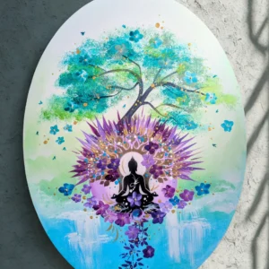 Tableau bouddha ovale